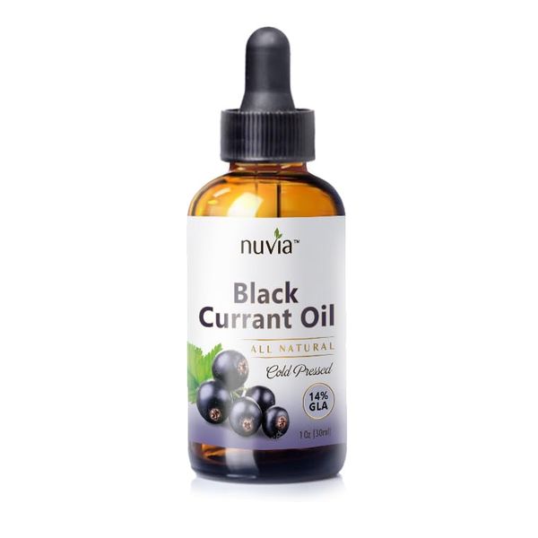 Nuvia Organics Black Currant Oil- 100% All Natural, Cold Pressed, Naturally rich in Omega 3 and 6 Essential Fatty Acids; 1oz