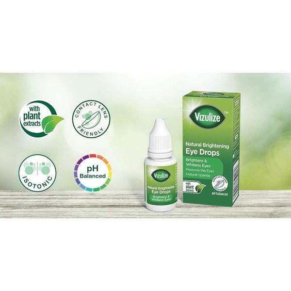 Vizulize Natural Brightening Eye Dops 10ml - 2 Pack