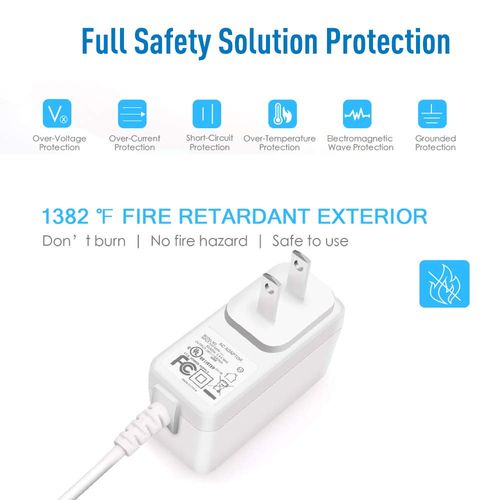 UL Listed 7.5V Power Cord for Most Summer Infant Models 28450 28630A 28680 28920 28970 28980 29000A 29270 29580-13 29890 ADN050750500 & Others Long Power Cord Supply AC Adapter Charger