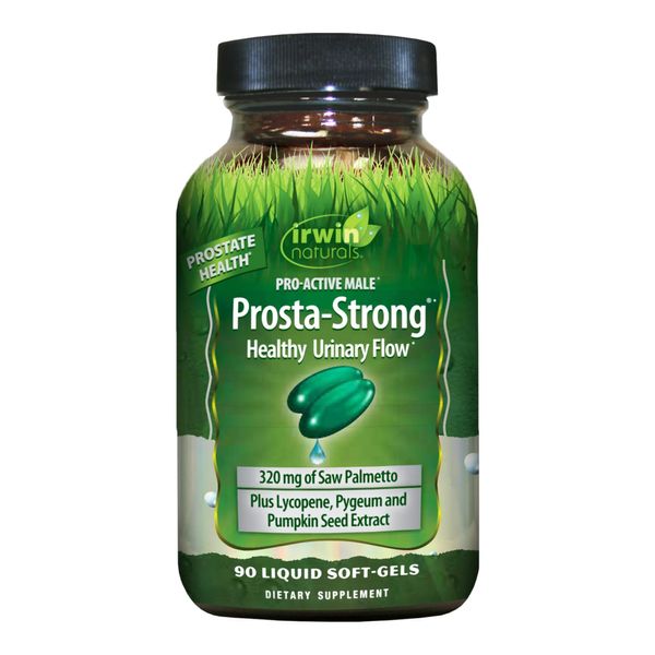 Irwin Naturals Prosta-Strong - Prostate Health Support with Saw Palmetto, Lycopene, Pumpkin Seed & More - 90 Liquid Softgels