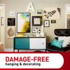 Command Large Canvas Hangers, Indoor Use, 3-Hooks, 4-Strips, Decorate Damage-Free,White
