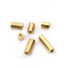 MACHSWON 50 PCS Hexagonal Internal Thread Two-Way Copper Column M2*7mm Hex Brass Spacer Standoff Screw Nut Threaded Hexagon Pillar Copper Column