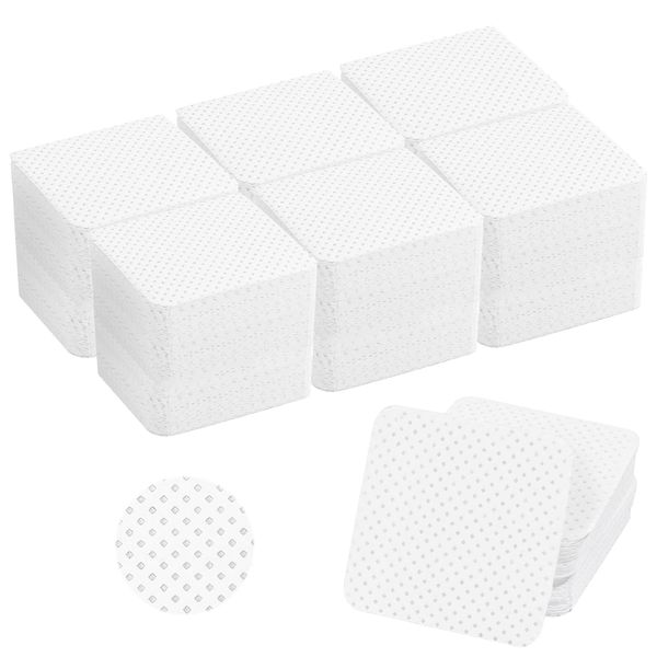 600 Pcs Lint Free Wipes for Nails,Removal Soft Pads for Manicure and Pedicure,Salon Essential for Professional & Home Use,Nail Wipes Cotton Pad Lint Free for Clean DIY Nail Art