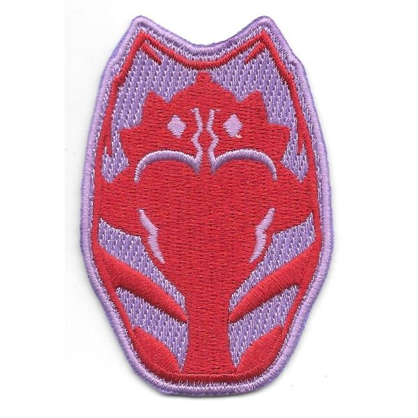 Star Wars Ahsoka Tano Head Red Silhouette Image Embroidered 3" x 2" Patch