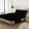 Plain Thermal Flannelette Flat Sheets 100% Brushed Cotton (Black, King)