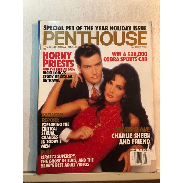 2757 Penthouse Adult  Magazine January  1993  Charlie Sheen