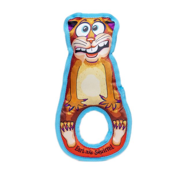 FUZZU Grab Nabbers Dog Toy with Squeaker (Earl The Squirrel)