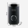 Black+Decker ES9080010B BXCG150E Coffee Grinder 150 mm Plastic Black