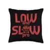 Master the BBQ Game with Low and Slow Pro Throw Pillow