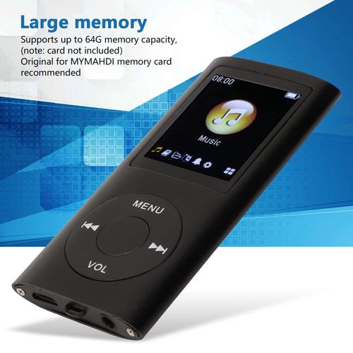 Tangxi MP3 Player/MP4 Player,MP4 Player with Earphones,Classic Digital 1.8 Inch LCD Screen,Support 64G Memory Card,8h Playtime,Random Play & Sleep Shutdown(Black)