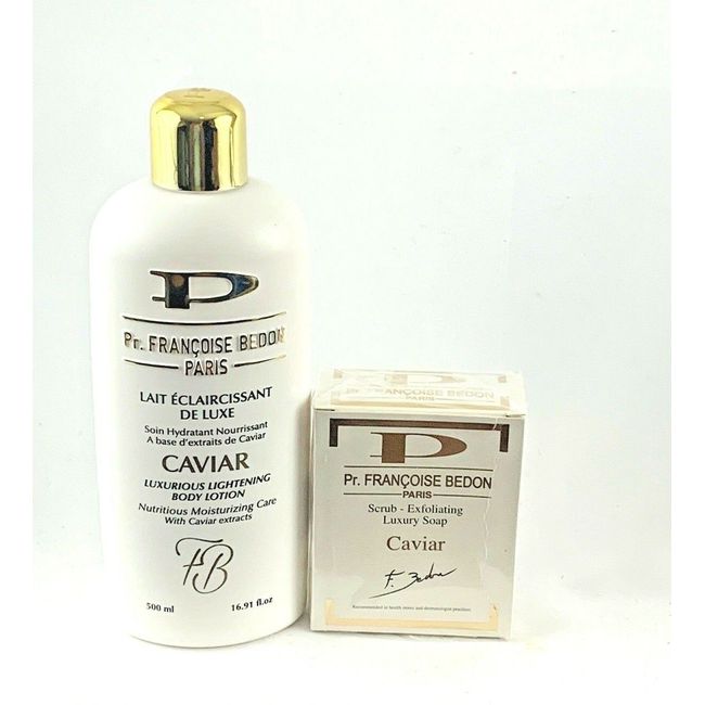 Pr. Francoise Bedon Caviar Luxurious Lightening Body Lotion an Soap Combo