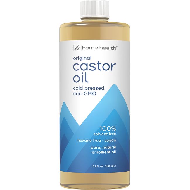 Home Health Original Castor Oil - 32 Fl Oz - Promotes Healthy Hair & Skin, Natural Skin Moisturizer - Pure, Cold Pressed, Non-GMO, Hexane-Free, Solvent-Free, Paraben-Free, Vegan (50132)