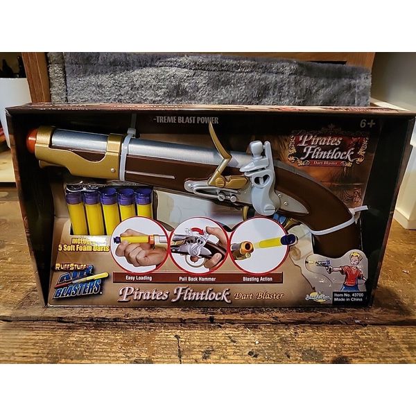 Buzz Bee Pirate Flintlock Foam Dart Blaster Brand New!