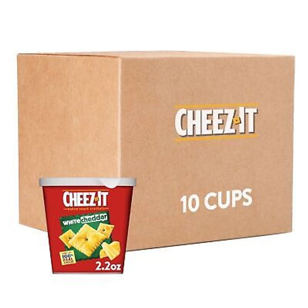 Cheese Crackers Baked Snack Crackers Lunch Snacks White Cheddar 10 Cups