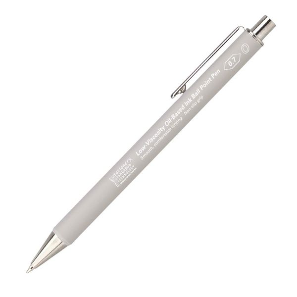 Nitoms S5114 STALOGY Low-Viscosity Oil-Based Ballpoint Pen, 0.03 inches (0.7 mm), Gray