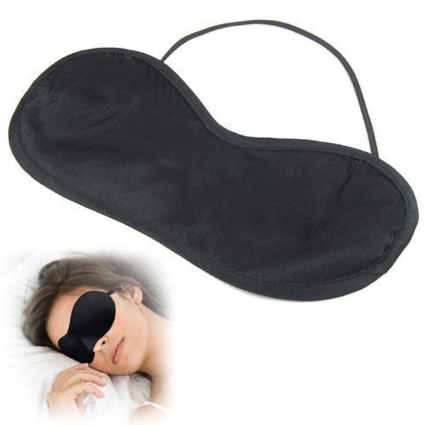 Accessotech Silk Soft Sleep Eye Mask Sleeping Eye Blindfold Black Car Train Travel Eyeshade