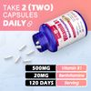 Vitamin B-1 Thiamin 500mg High Potency 120 Capsules
