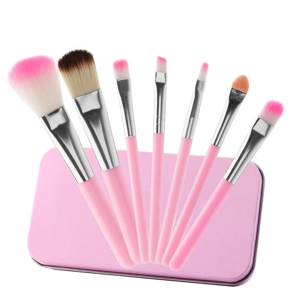 7 Stücke Schminke Pinsel Set für Mädchen,MWOOT Makeup Brushes Kosmetikpinsel Augenpinsel Lippen Foundation Eyeshadow Bürsten