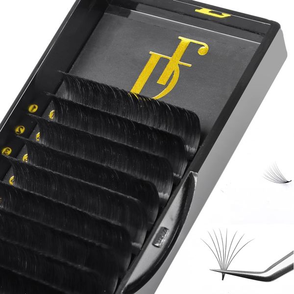 DF Eyelash Extension Easy Fan Volume Lashes 0.03mm C Cur 8-15mm Volume Lash Extensions Rapid Blooming Self Fanning Dream Flower Lash Extension