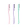 BRUSHWORKS PRECISION EYEBROW RAZOR PASTEL 3PC
