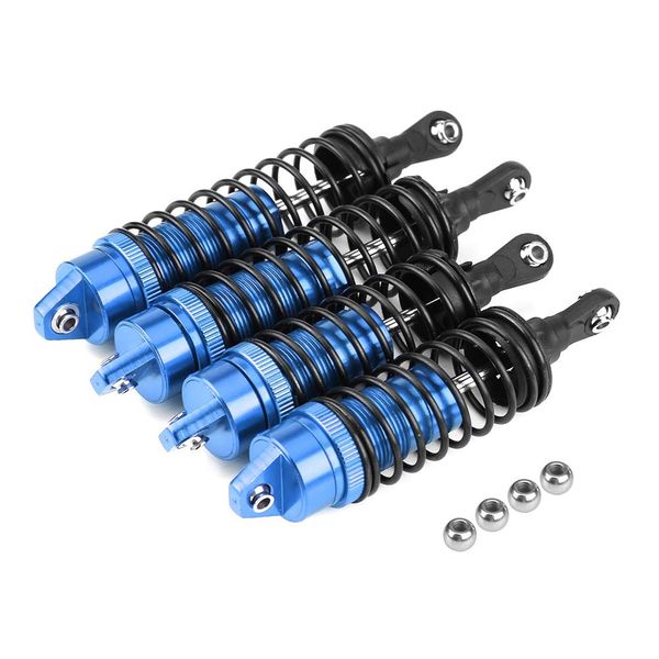 RC Car Shock Absorber, 2 Pairs RC Truck Car Front & Rear Shock Absorber Damper for Traxxas 1/10 Slash 4x4 SLA014/SLA015(Dark Blue)