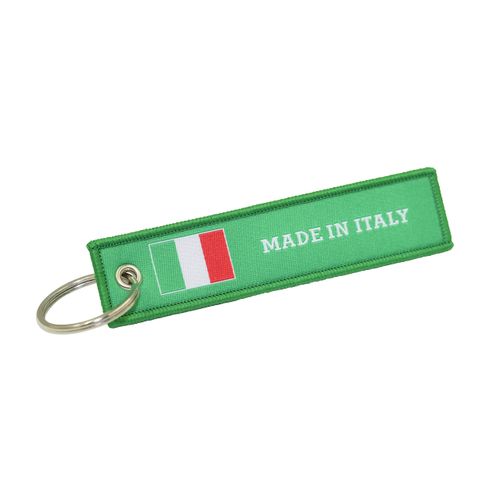 Great 1 Products Italian Flag ''Made In Italy'' Keychain Tag with Key Ring - Keys, Cars, Motorcycles, Gifts - EDC
