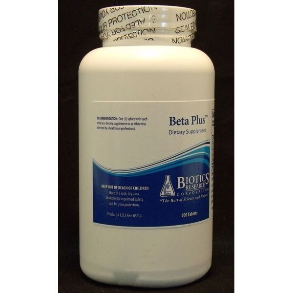 Biotics Research BETA PLUS Nutritional Liver Gall Bile Support 500 Tablets 07/26