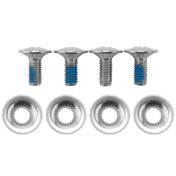 Tyuooker Snowboard Binding Screw Set Include 4 Pieces Snowboard Mounting Screws and 4 Pieces Snowboarding Screw Washers