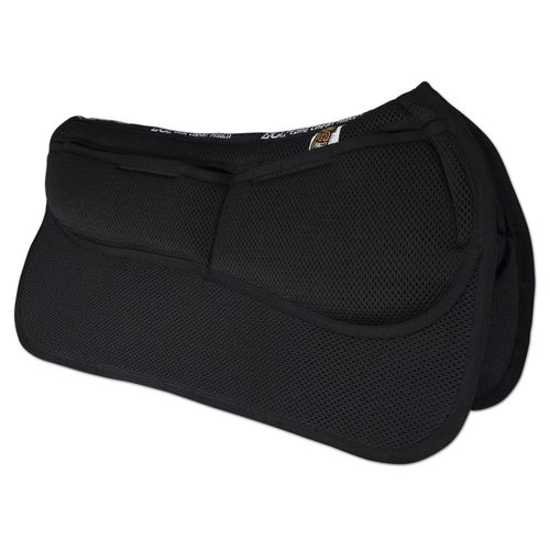 ECP Equine Comfort Products 3D Mesh Western Saddle Pad with Adjustable Memory Foam, Black