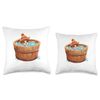 Cute Cat Ice Bathing Pet Healthy Hobby Throw Pillow