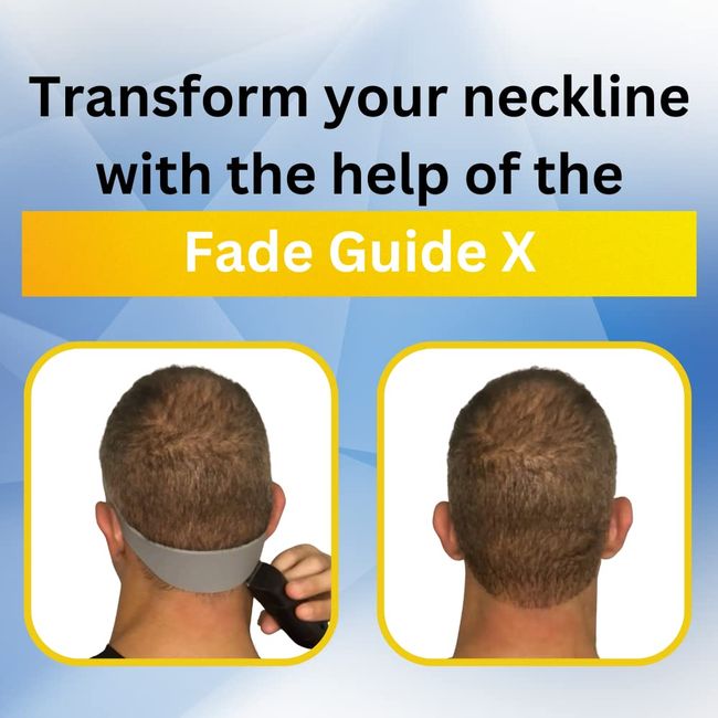  Fade Guide and Neckline Shaving Template, Curved Silicone Band, Great for Creating Skin Fade Guidelines for DIY Haircuts