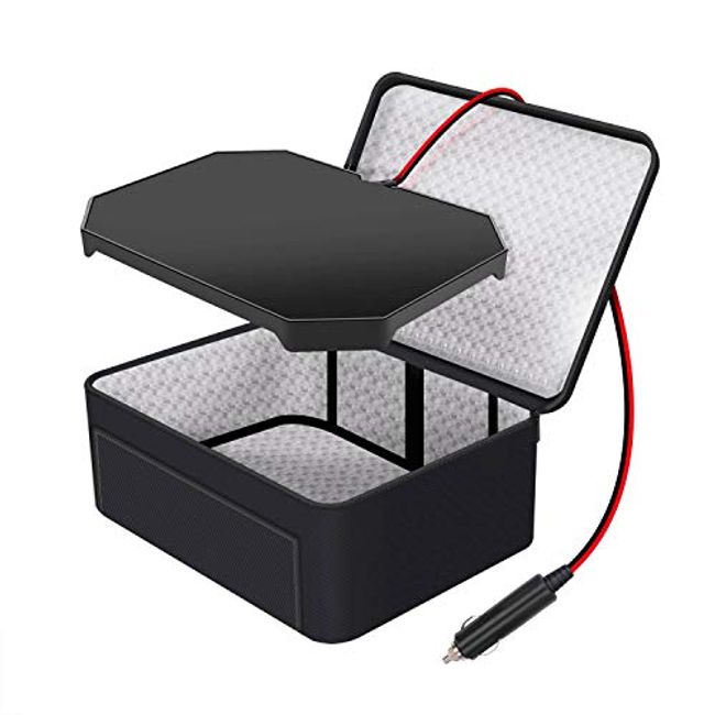 Portable Oven, 12V 24V 2-in-1 Car Food Warmer Mini Portable Microwave,  Aotto Personal Heated Lunch Box Warmer for Work Reheating and Cooking Meals  in Truck, Vehicle, Travel, Camping, Picnic (Black) - Coupon