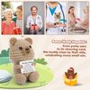 atimier Get Well Soon Gift - Handmade Crocheted Bear with Heartwarming Message