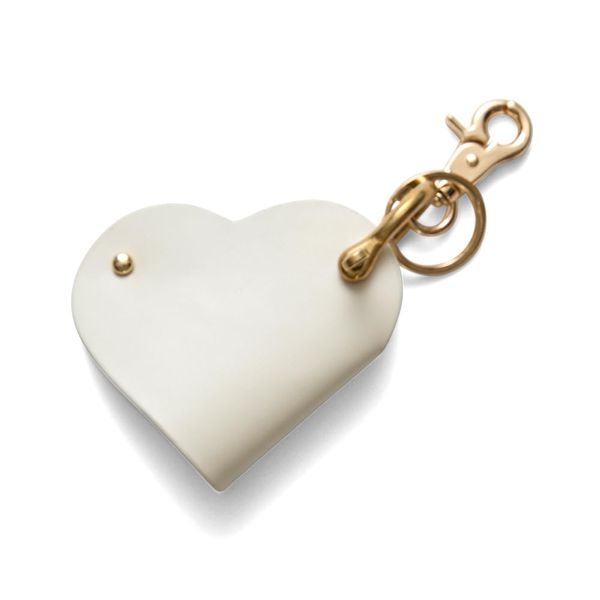 Hazel Key Chain, Heart-shaped, Smart Key Ring, Women's, ecru
