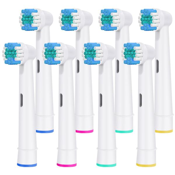 LOPHE Replacement Toothbrush Heads Compatible with Oral B Electric Toothbrush, 8 Pack Electric Toothbrush Heads Replacement Refill, Replacement Soft Bristle Brush Head for Teeth Cleaning Dental Care