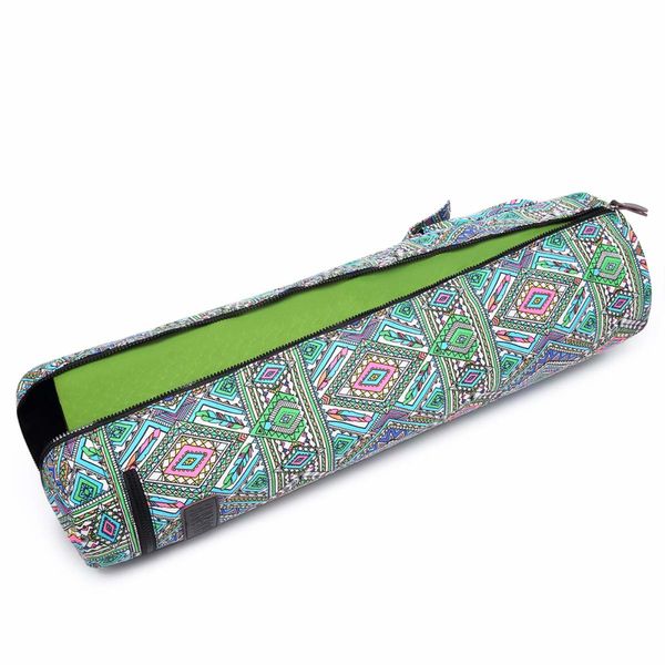 Boence Yoga Mat Bag Full Zipper Workout Yoga Mat Sling Bag Sturdy Canvas.. Guaranteed Authenticity, Blue Diamond