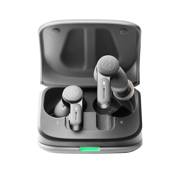 Audio-Technica ATH-TWX7 Wireless Earphones, Bluetooth Noise Canceling, Up to 20 Hours of Playback, Enhanced Call Quality, Multi-Point Support, Noise Cancellation, Hitherthrough, Low Latency Mode, LDAC Compatible, SBC AAC IPX4 Splashproof, Fast Charging, Q