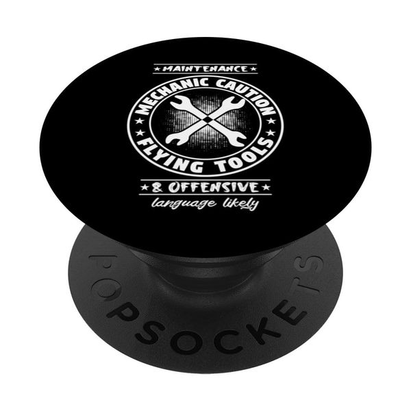 Maintenance Mechanic Caution Flying Tools - Funny PopSockets Swappable PopGrip