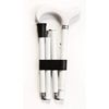 White Adjustable Folding Walking Stick Cane with Easy Joints and a White Derby Handle