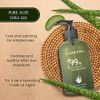 Aloderma 99% Organic Aloe Vera Gel for Skin Made within 12 Hours of Harvest, Organic Aloe Vera Gel for Sunburn Relief, Natural, Soothing Hydrating Aloe Vera for Scalp, Hair & Face, Lightweight Gel