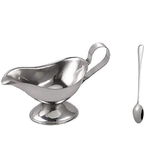 [morningplace] Stainless Steel Curry Sauce Pot Ladle Set, Stylish Cutlery (240cc.)