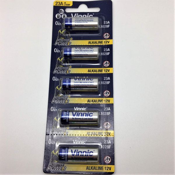 5 x Vinnic 23A A23 L1028 L1028F MN21 E23A K23A 23AE 12V Batteries