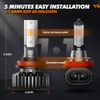 SEALIGHT LED Headlight Bulbs Conversion Kit 9005+H11 High Low Beam Bright White