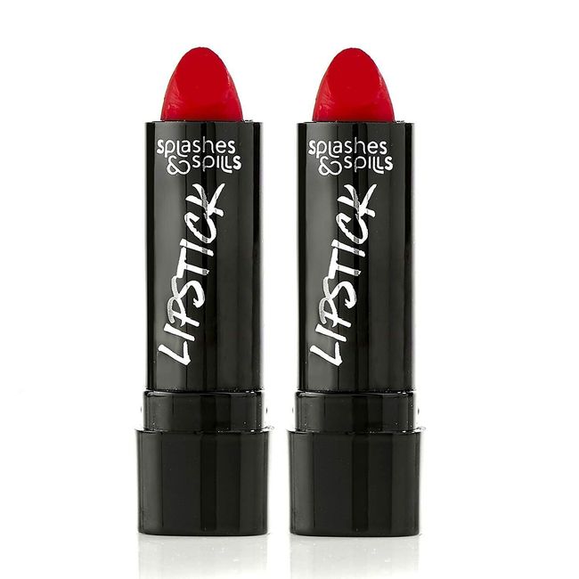 Vivid Red Lipstick - 2 Pack - Bold, Translucent, No Sheen Lip Color With...