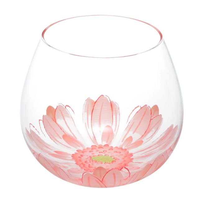 Toyo Sasaki Glass Tumbler Glass Benedire B-SW91-J393 Fathers Day Benedire Full Reel, Approx. 17.5 fl oz (495 ml), Fluttering Glass, Pink, Made in Japan, Tumbler, Glass, Cup, Beer Glass, Highball Glass