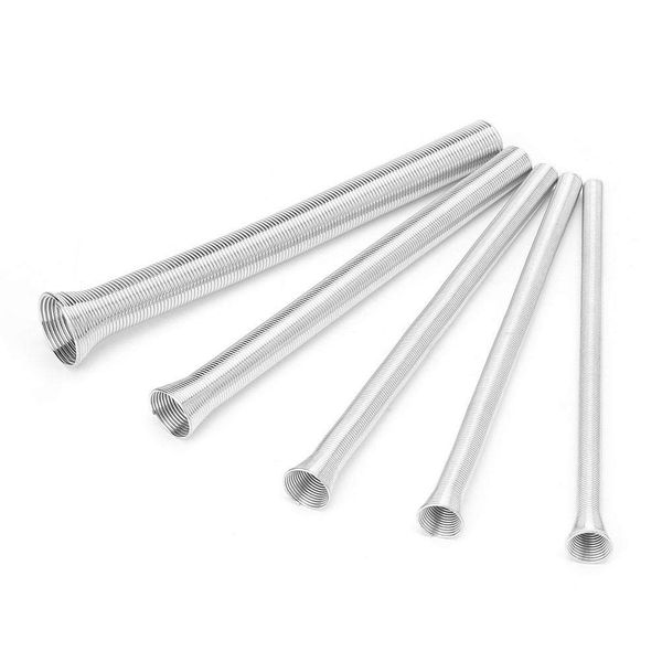 5Pcs 21cm Super Elastic Steel Spring Tube Bender, PVC Electrical Wire Bending Pipe, for Curved Copper Tubes, Aluminum Tubes, Thin-Walled Stainless Steel Tubes