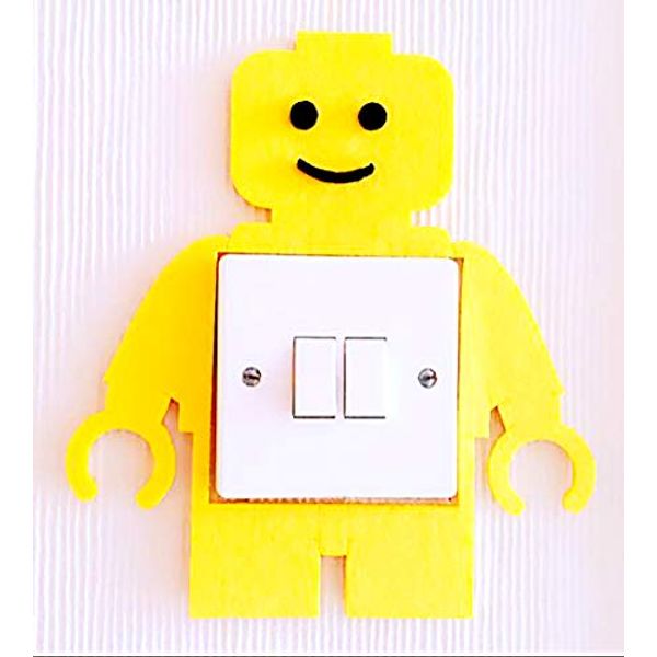 London Golden Swan Super Cute Lego Man Light Switch Wall Sticker, Kids Children Girls Boys Bedroom Nursery Decor In 2 To 3 Working Days!