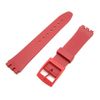 New RED Generic 17mm Fitting (20mm) Sized Resin Strap Compatible for Swatch® Watch