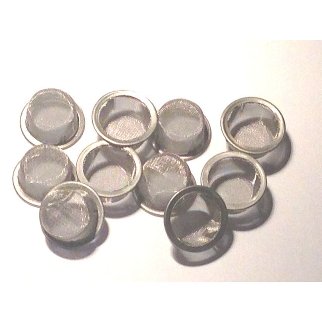 10x Pipe Screen 12mm 1/2" Fine Mesh Rim Cup Dome Basket Bowl Glass Male Slide