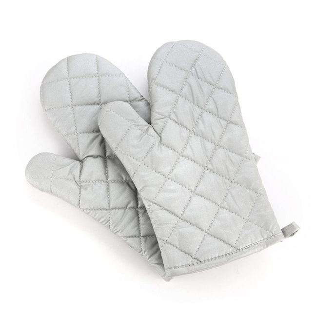 GanmeI UNS Heat Resistant Mittens Oven Gloves Potholders Silver (Set of 2)